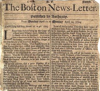 The Boston New- Letter - Oldest Newspaper