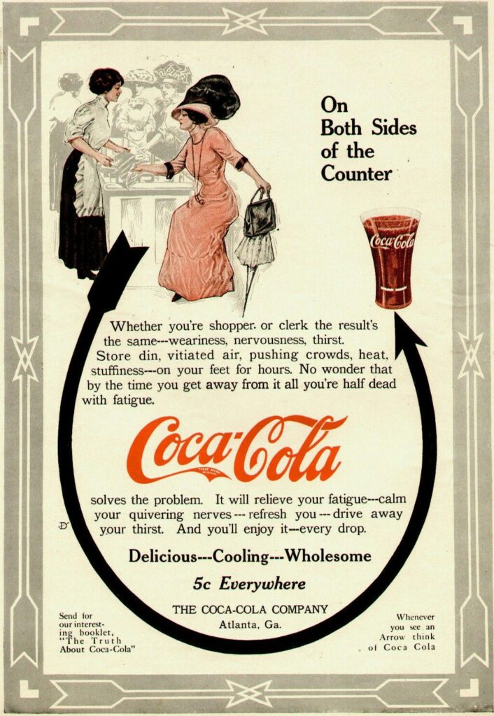 Coca-Cola advertising the product during 1911